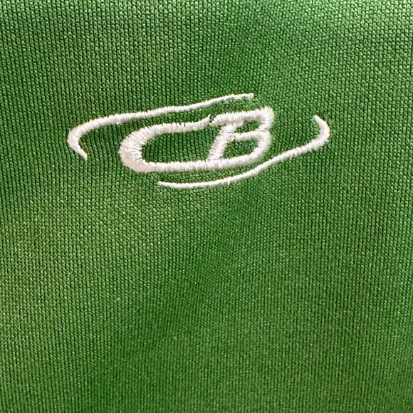 CB Full Zip Track Sweatshirt Jacket Green Long Sleeve Polyester EUC Womens Large - Picture 6 of 7